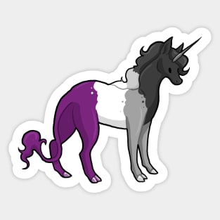 Asexual Pride Unicorn Sticker